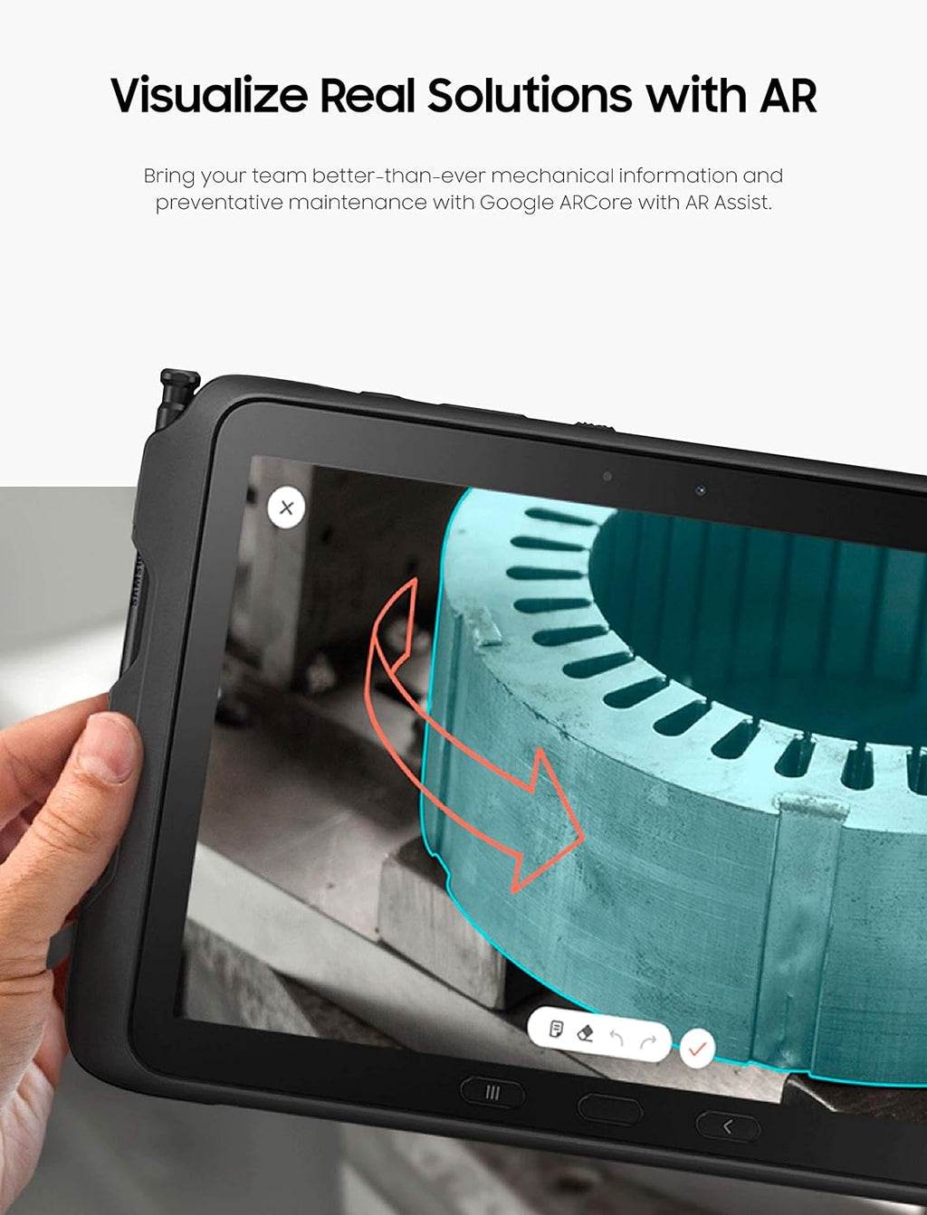Samsung Galaxy Tab Active PRO 10.1' | 64GB & WiFi Water-Resistant Rugged Tablet, Black – SM-T540NZKAXAR