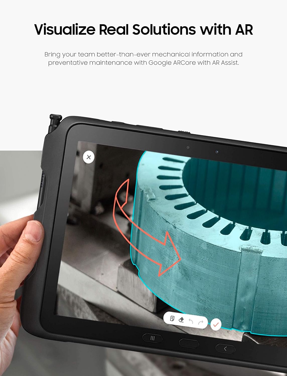 Samsung Galaxy Tab Active PRO 10.1' | 64GB & WiFi Water-Resistant Rugged Tablet, Black – SM-T540NZKAXAR