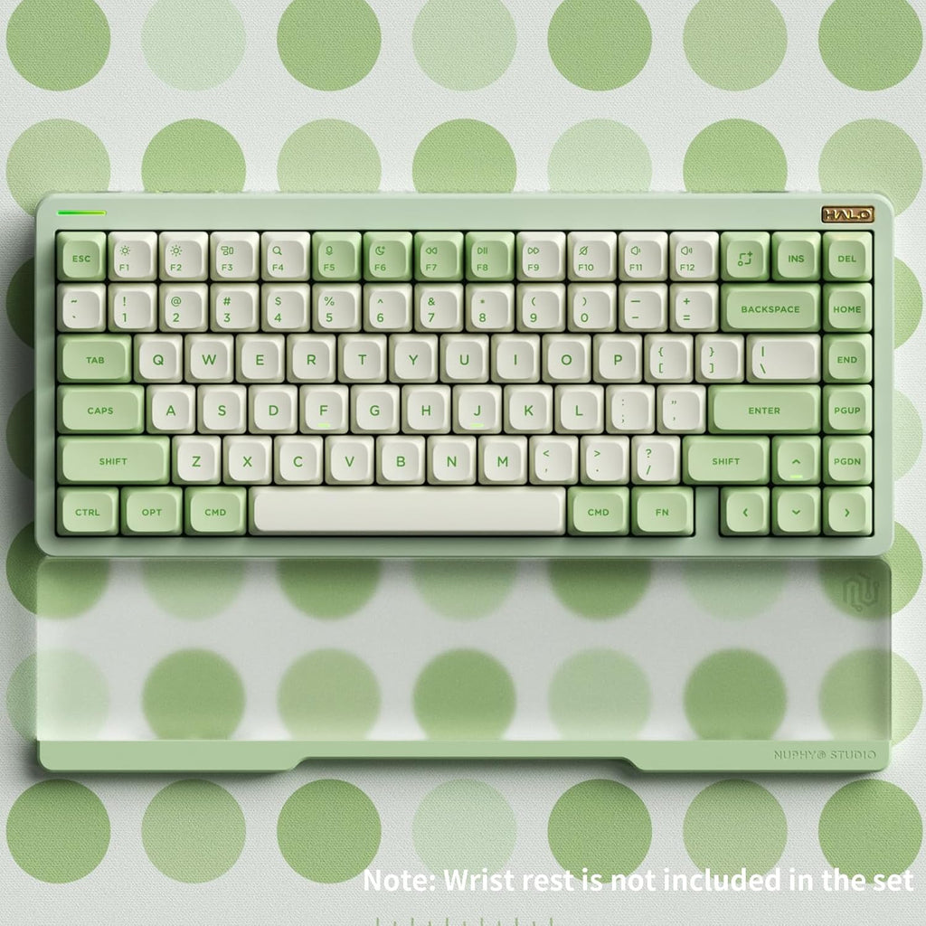 nuphy Halo75 V2 Mechancial Gaming Kyeboard,75% Wireless Hot Swappable Bluetooth Keyboard,83 Kyes RGB Backlit Keyboard,Support Bluetooth/2.4GHz/USB-C (Green, Lemon (55gf))