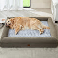 WNPETHOME Giant Dog Bed, Washable Dog Couch with Removable Waterproof Cover, Orthopedic Large Pet Sofa Bed with Bolster Sides for Sleeping