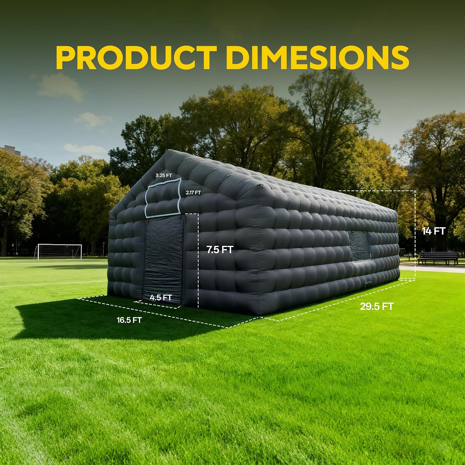 Party Tent Large,Large Gazebo Event House,Inflatable Outdoor Party Tent,for Birthday Party, School Camping, Disco Nightclub, Wedding Party (29FT)