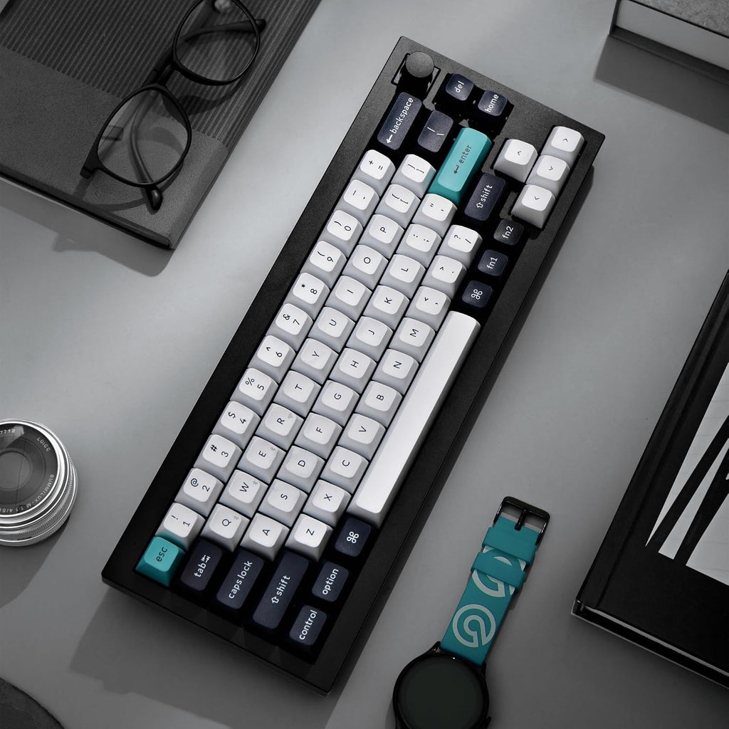 Keychron Q2 Max Wireless Custom Mechanical Gaming Keyboard, QMK/VIA Programmable Knob 2.4 GHz/Bluetooth 5.1/Wired, 65% Compact RGB Hot-Swap with Gateron Brown Switch for Mac Windows Linux - Black