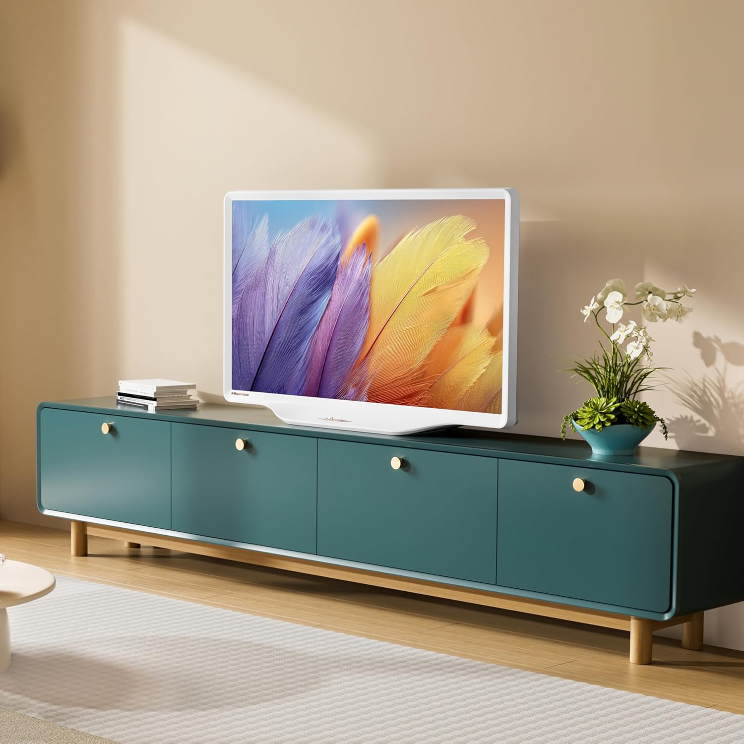 Hisense 32-Inch S5 DécoTV Series Hi-QLED FHD Smart Fire TV (32S5QF, 2025 Model) - Versatile Fit, Hi-QLED Color, Art-Inspired Design, Fluid Central Stand, DTS Virtual: X, Stream Live TV Without Cable