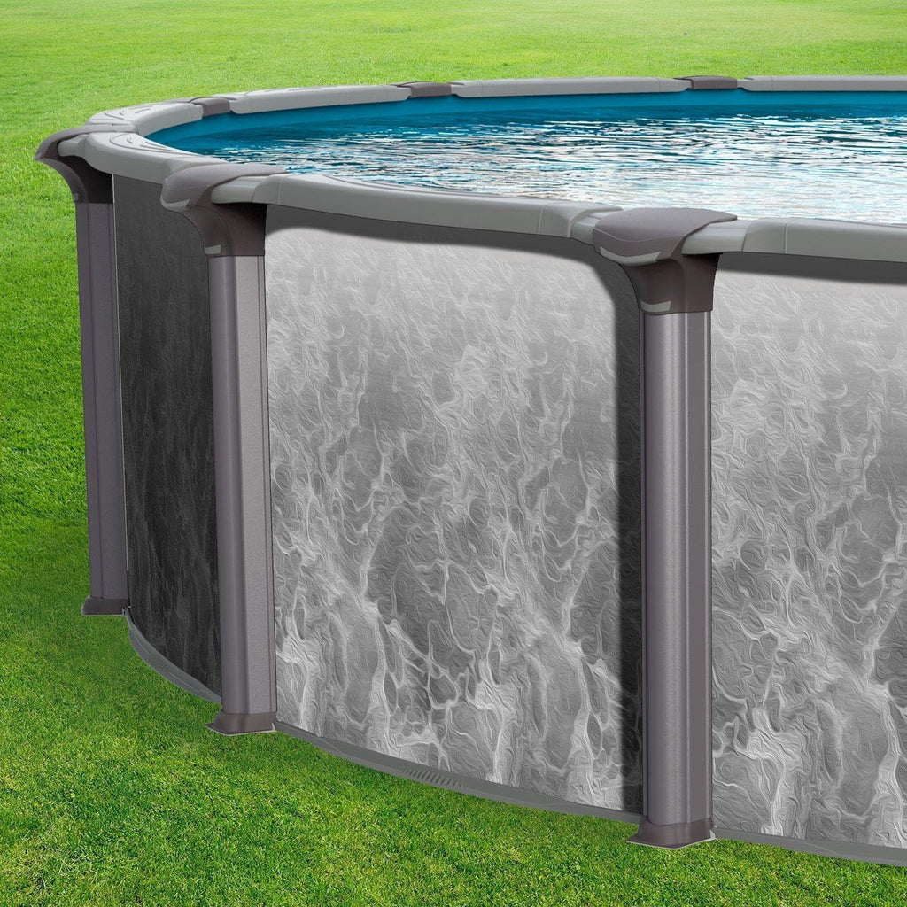 In The Swim 15' Round Above Ground Swimming Pool - Emotion Package - Featuring: Sand Filter, Pump System and A-Frame Ladder