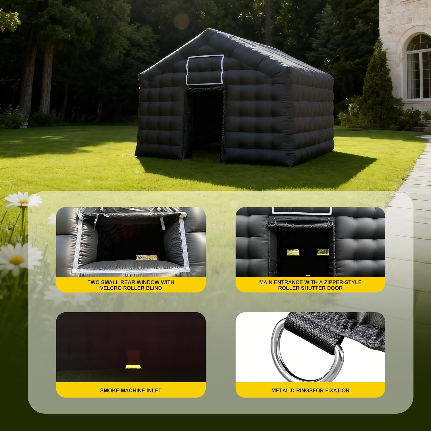 Party Tent Large,Large Gazebo Event House,Inflatable Outdoor Party Tent,for Birthday Party, School Camping, Disco Nightclub, Wedding Party (18FT)