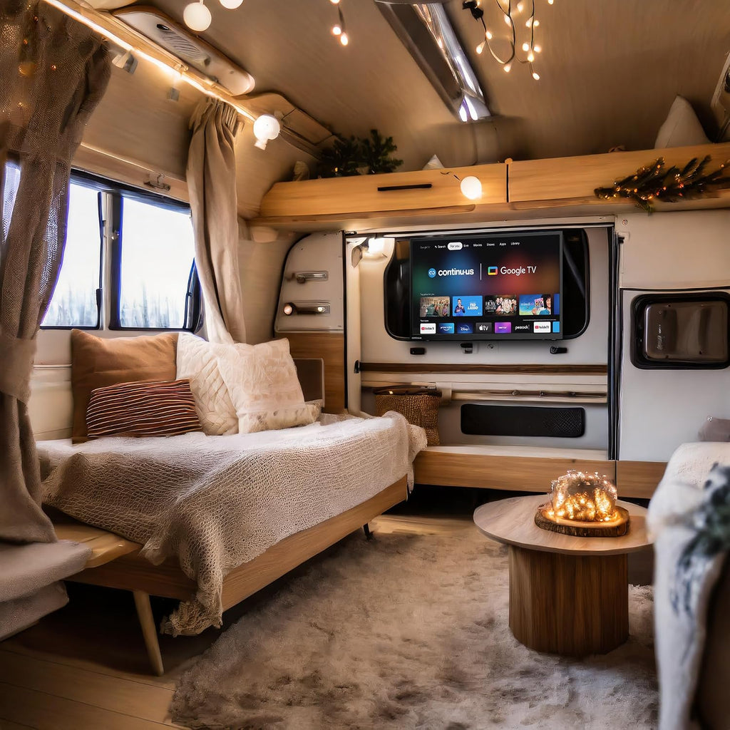 continuus 24' 12V RV Smart TV – Android TV with Google Assistant, Chromecast, and Free Streaming Apps – 720p HD – CT-24TS10