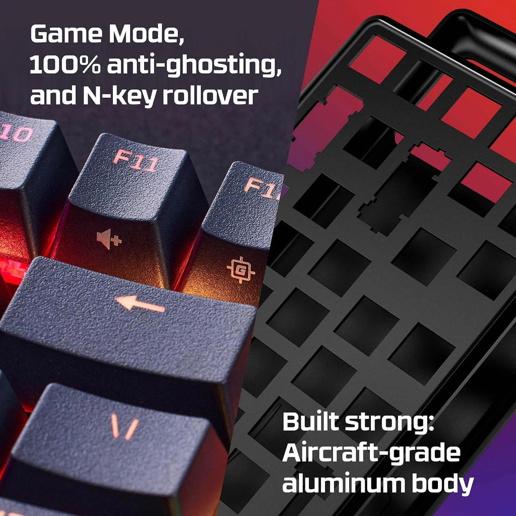 HyperX Alloy Origins Core PBT HX Red Mechanical Gaming Keyboard-639N7AA#ABA, Black