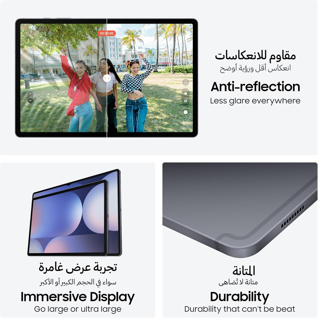 SAMSUNG Galaxy Tab S10+ Ai Keyboard Case Included WiFi Model 12.4' 10090 mAh 13MP SM-X820 (Latino American Stock) Dual Camera (Platinum Silver, 256GB + 12GB)