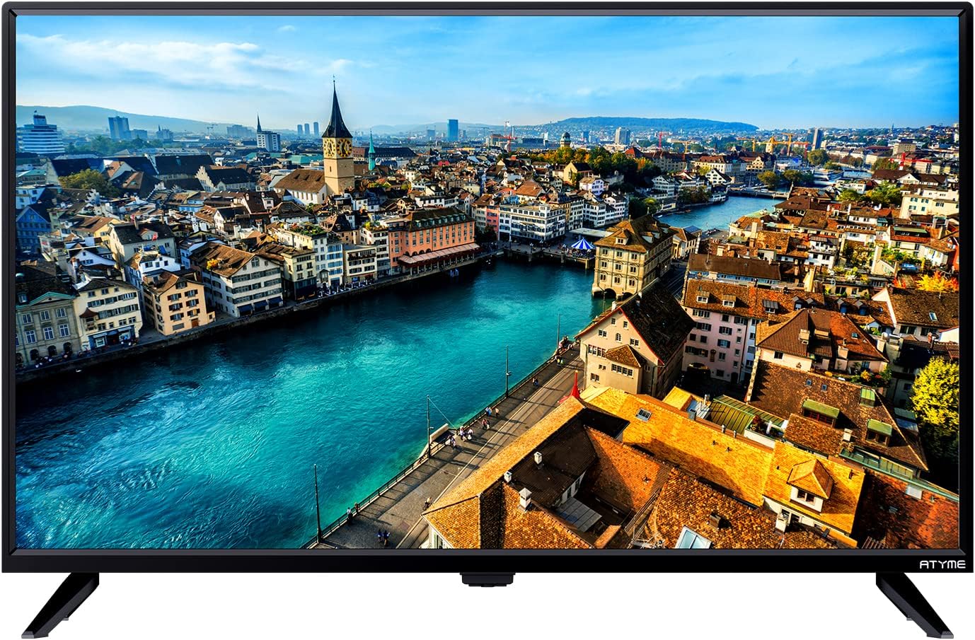ATYME 32-inch Class 60Hz 720p HD LED TV Flat Screen 1*USB 3* HDMI 1*VGA ARC Dual Channel 8W Speakers Monitor Television Non-Smart Television 320GM5HD