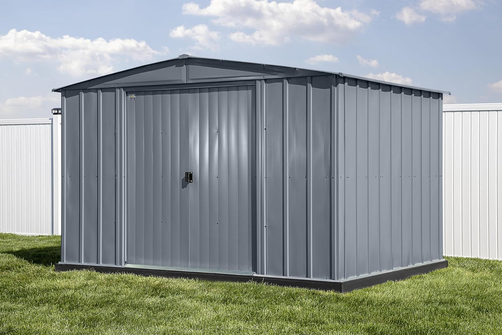 Arrow Sheds Amazon Exclusive Classic 10' x 8' Charcoal Steel Storage Shed with Included Floor Frame Kit