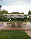 KYBOLT 12x12 Pop Up Gazebo Outdoor Canopy Shelter with 4 Stanbags, 8 Stakes Instant Gazebo Tent for Lawn, Garden, Backyard Deck (Khaki + Dark Khaki)