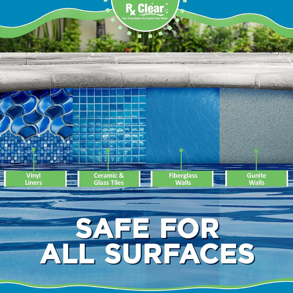 Rx Clear 1' Inch Chlorine Tabs | 50 Pounds | Use Tablets as Bactericide, Algaecide, & Disinfectant in Swimming Pools | Stabilized, Long Lasting, Slow Dissolving, & UV Protected