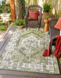 Unique Loom Outdoor Traditional Collection Area Rug - Valeria (9' x 12' 2' Rectangle, Green/ Light Green)