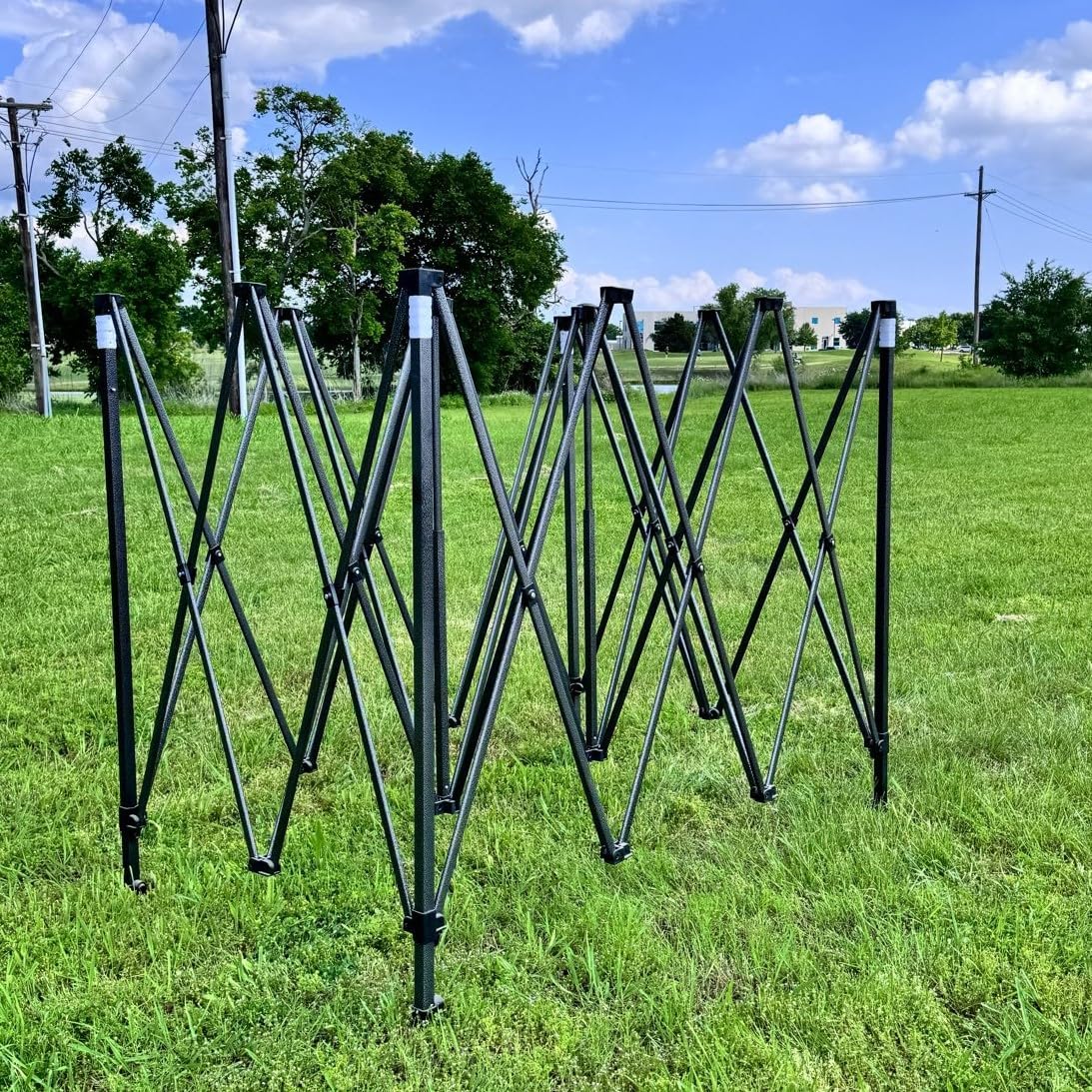 10'x15' DW Model Ez Pop up Canopy Party Tent Instant Gazebos 100% Waterproof Top with 4 Removable Sides +Wheel Bag+ 4 Sand Bags by Delta Canopies (Black)