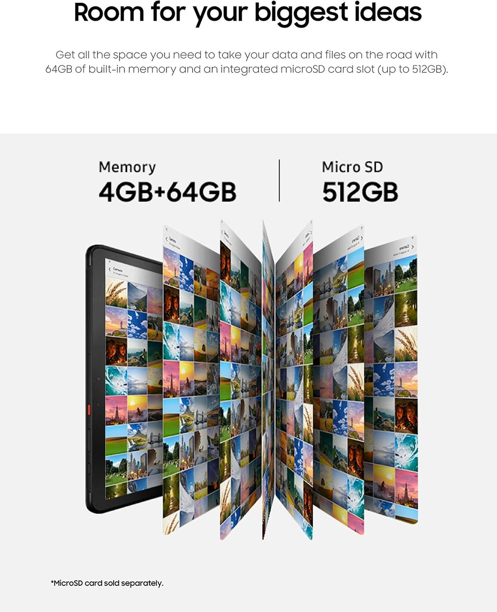 Samsung Galaxy Tab Active PRO 10.1' | 64GB & WiFi Water-Resistant Rugged Tablet, Black – SM-T540NZKAXAR