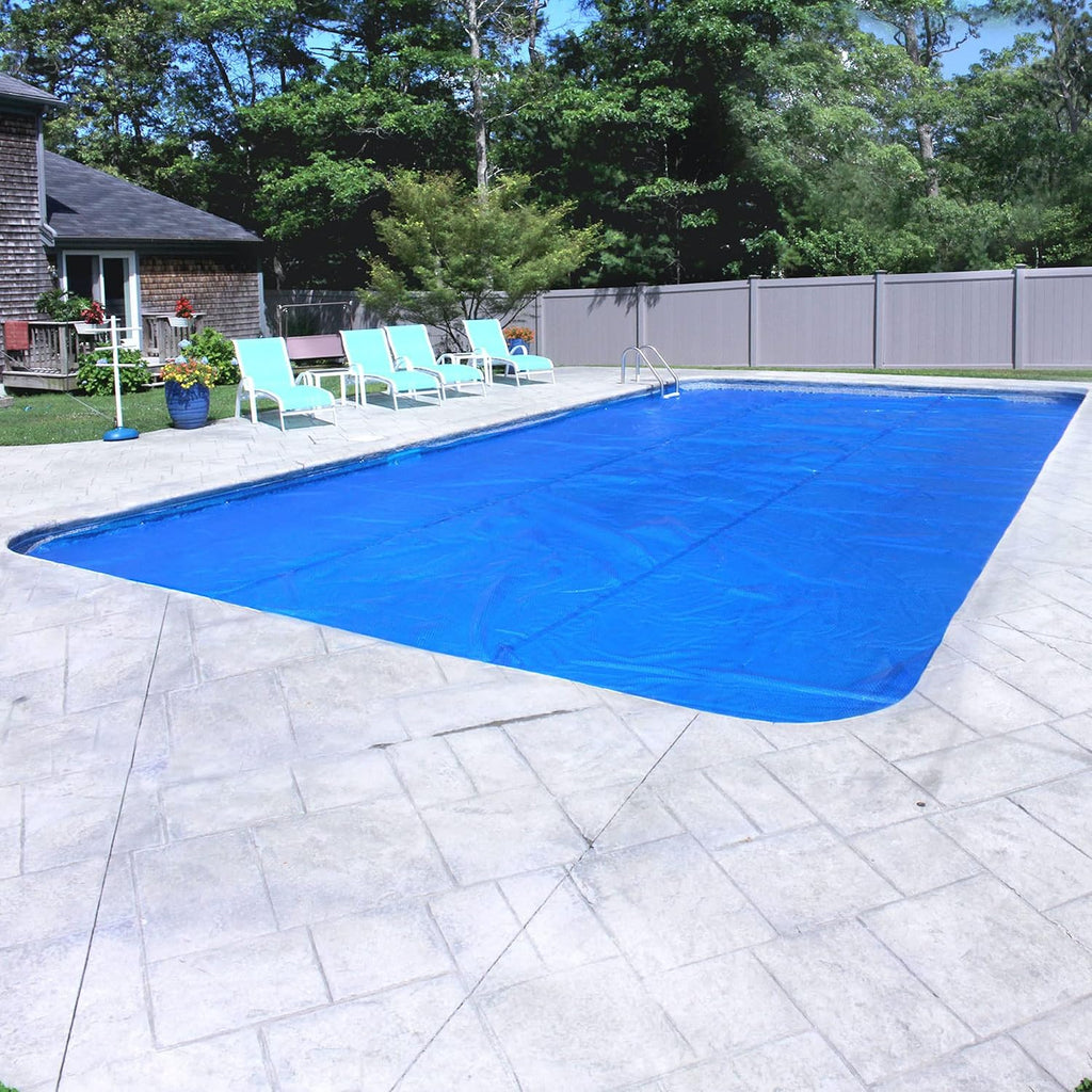 Pool Mate 20 x 40 Ft Blue Classic Solar Pool Covers for Inground Pools, Pool Solar Cover, 8-Mil Thick, 3-Year Warranty, Made in USA