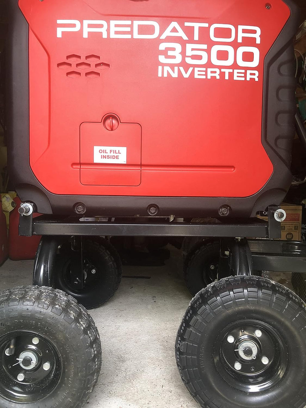 Swivel Wagon All Terrain Foam Wheel Kit Set FITS Fitted for Compatible with Predator 3500 Generator Inverter