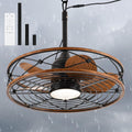 TIFEROR Outdoor Ceiling Fan with Light and Remote Control, 24 'Wet Rated Ceiling Fan with Remote and Light Kit for Gazebo, Porch and Patio