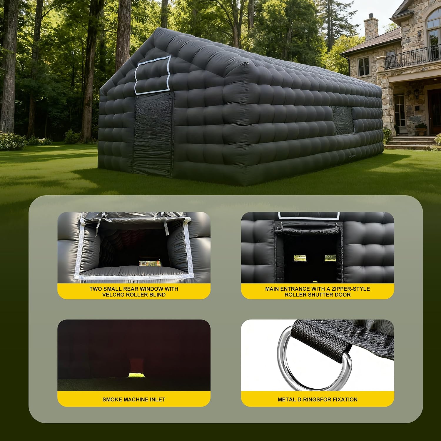 Party Tent Large,Large Gazebo Event House,Inflatable Outdoor Party Tent,for Birthday Party, School Camping, Disco Nightclub, Wedding Party (29FT)