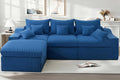 HABUTWAY 104' L Shaped Cloud Sectional Couch, Boneless Modular Sectional Sofa with Deep Seat, Corduroy Couches for Living Room, Modular Couch, No Assembly Required (Blue)