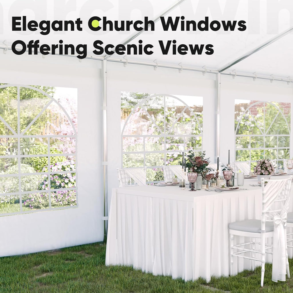 Quictent Premium 10x30 Party Tent Heavy Duty Outdoor Gazebo White Event Shelter Wedding Canopy Tent for Parties Carport BBQ with Removable Sidewall Windows & Storage Bags