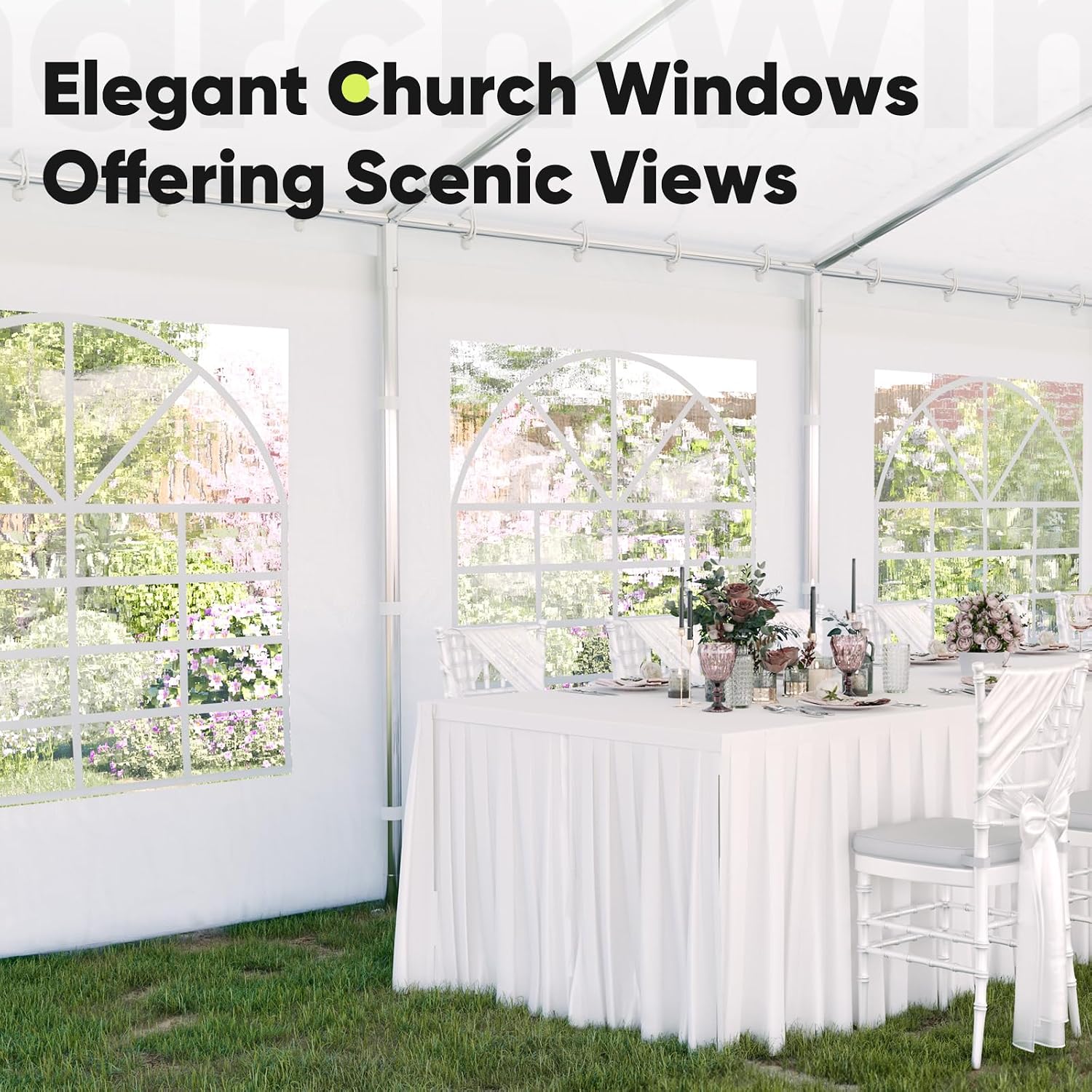 Quictent Premium 10x30 Party Tent Heavy Duty Outdoor Gazebo White Event Shelter Wedding Canopy Tent for Parties Carport BBQ with Removable Sidewall Windows & Storage Bags