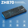 ZORNHER ZH870 Wireless Gaming Mechanical Keyboard,80% Black Custom Creamy Sound Keyboard with Spider Web IMD PC Keycaps,Creamy Sounding Linear Switches,Hot-Swappable,RGB Backlit,2.4GHz/USB-C/BT5.0