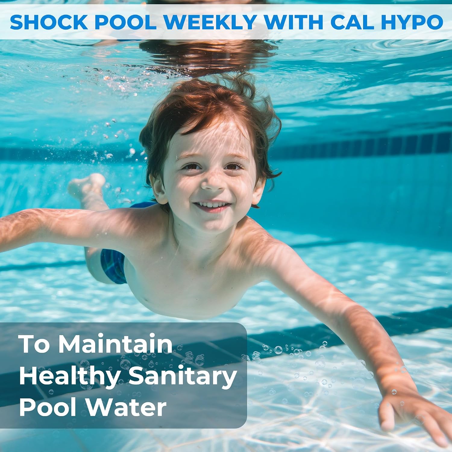 Pro-Grade Chlorine Pool Shock, 68% Cal-Hypo Granular Sanitizer, Prevents Bacteria & Algae, Restores Crystal Clear Water - Shock Treatment, Swimming Pool Chemical - 50Lb