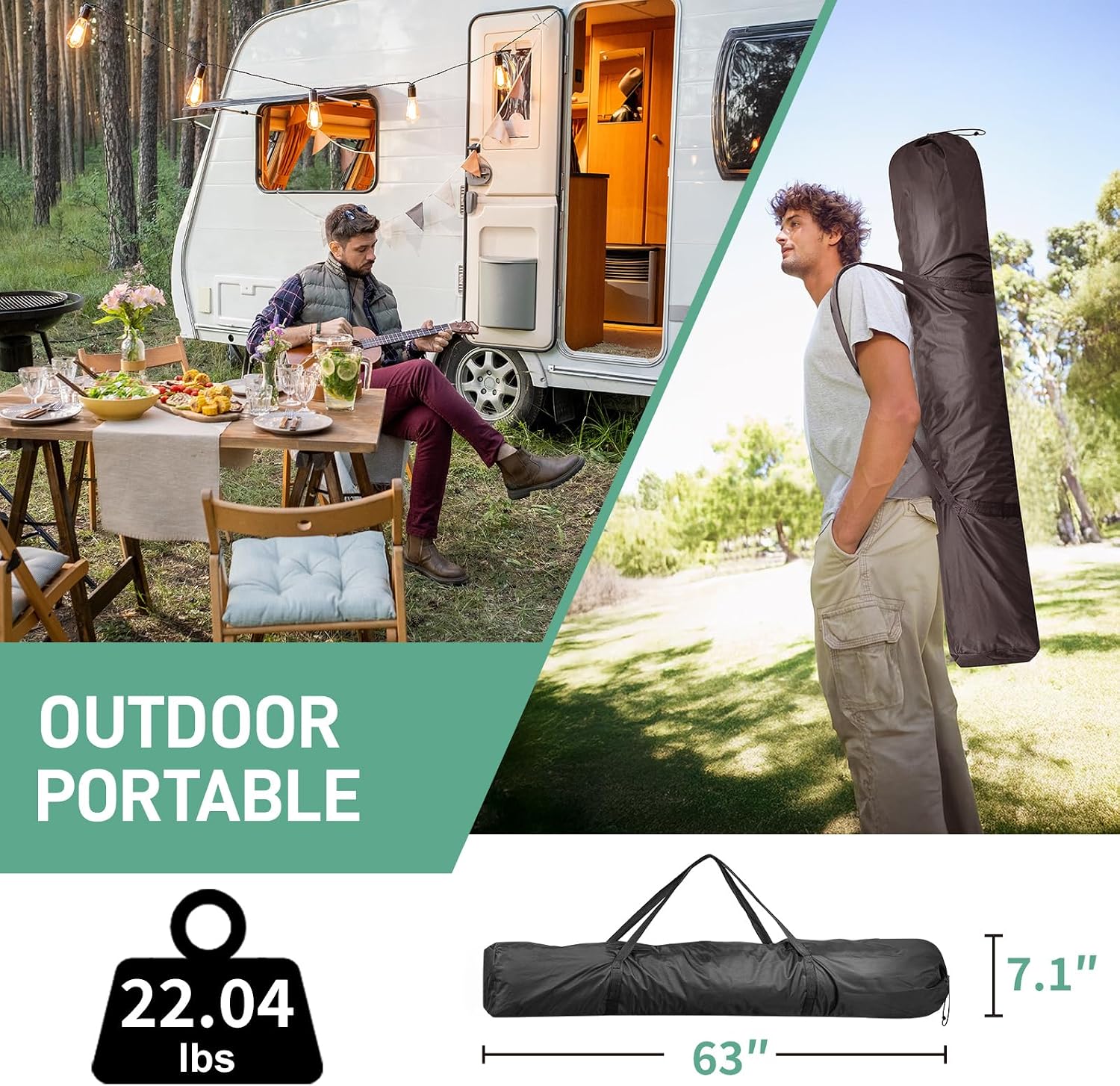 Outvita 10x10ft Instant Pop-Up Screen Tent - Outdoor Gazebo Canopy with Mosquito Netting & Carrying Bag - Versatile Pavilion Tent for Patios and Events