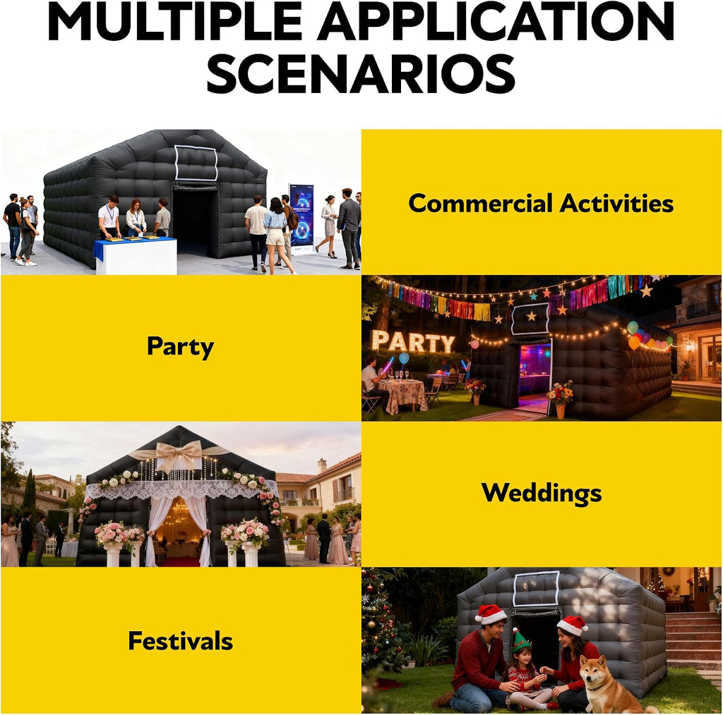 Party Tent Large,Large Gazebo Event House,Inflatable Outdoor Party Tent,for Birthday Party, School Camping, Disco Nightclub, Wedding Party (18FT)