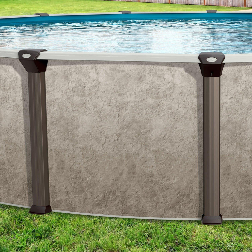 In The Swim 15'x 24' Oval Above Ground Swimming Pool - Epic Package - Featuring: Sand Filter, Pump System and A-Frame Ladder
