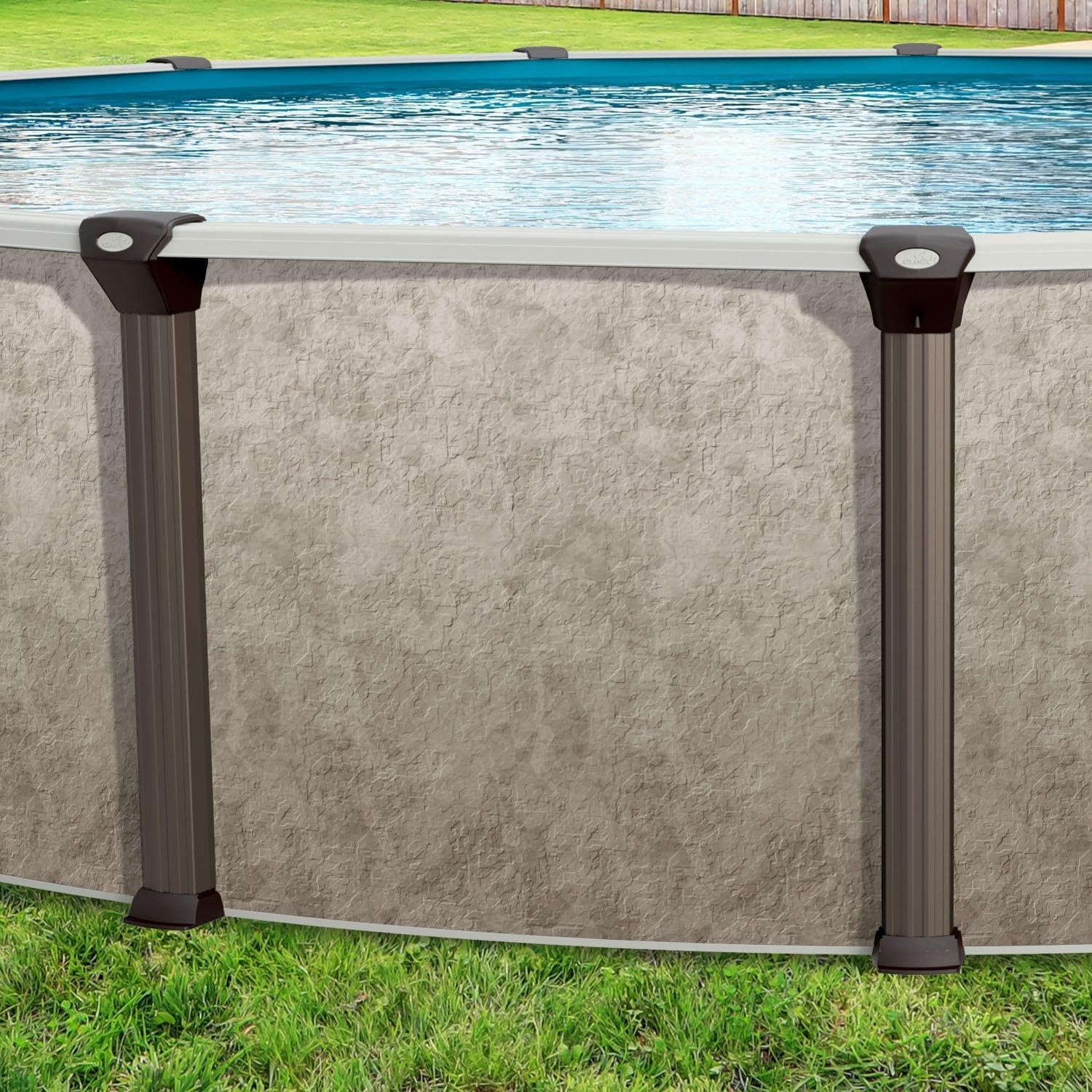 In The Swim 15'x 24' Oval Above Ground Swimming Pool - Epic Package - Featuring: Sand Filter, Pump System and A-Frame Ladder