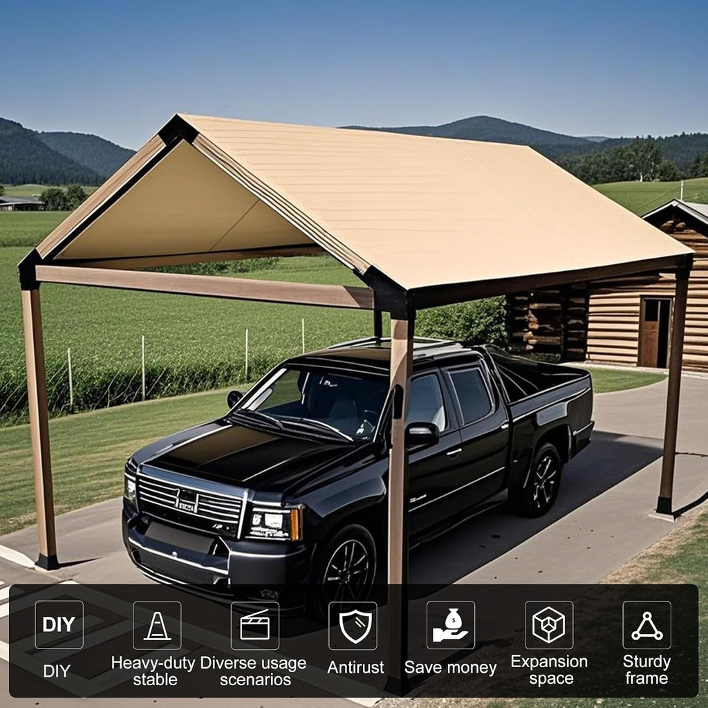 30° Slanted Pergola Whole-Set Kit for 4' x 4' Wood Pergola, Easy to Install, Weather - Resistant Bracket Kit for Carports, Gardens & More (14 Pcs)
