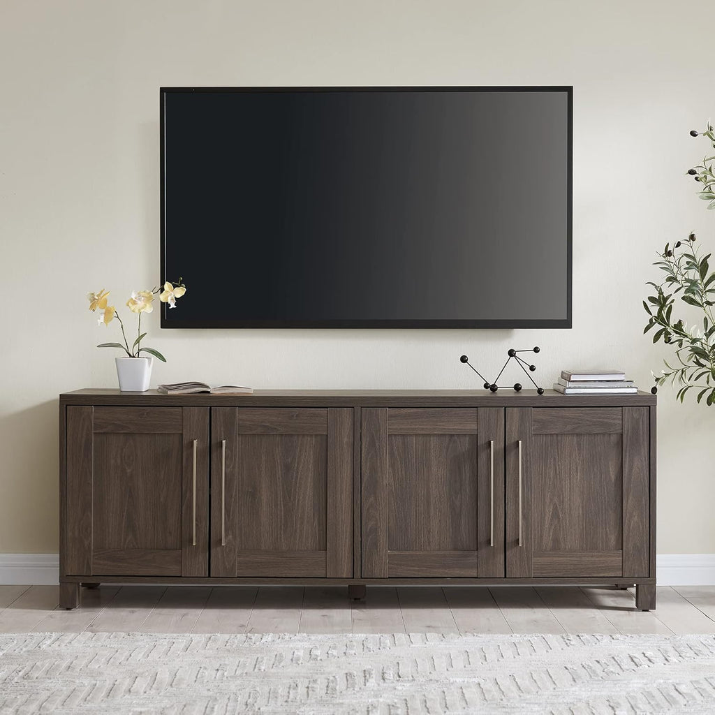 Henn&Hart Rectangular TV Stand for TV's up to 80' in Alder Brown, TV Stands for the Living Room