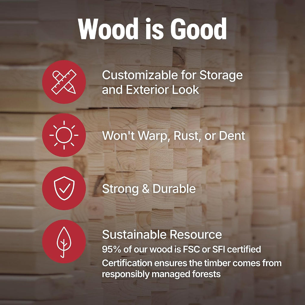 Handy Home Products Rookwood 10x16 Do-It-Yourself Wooden Storage Shed- Does not Include Floor kit, Paint, or Roofing Shingles