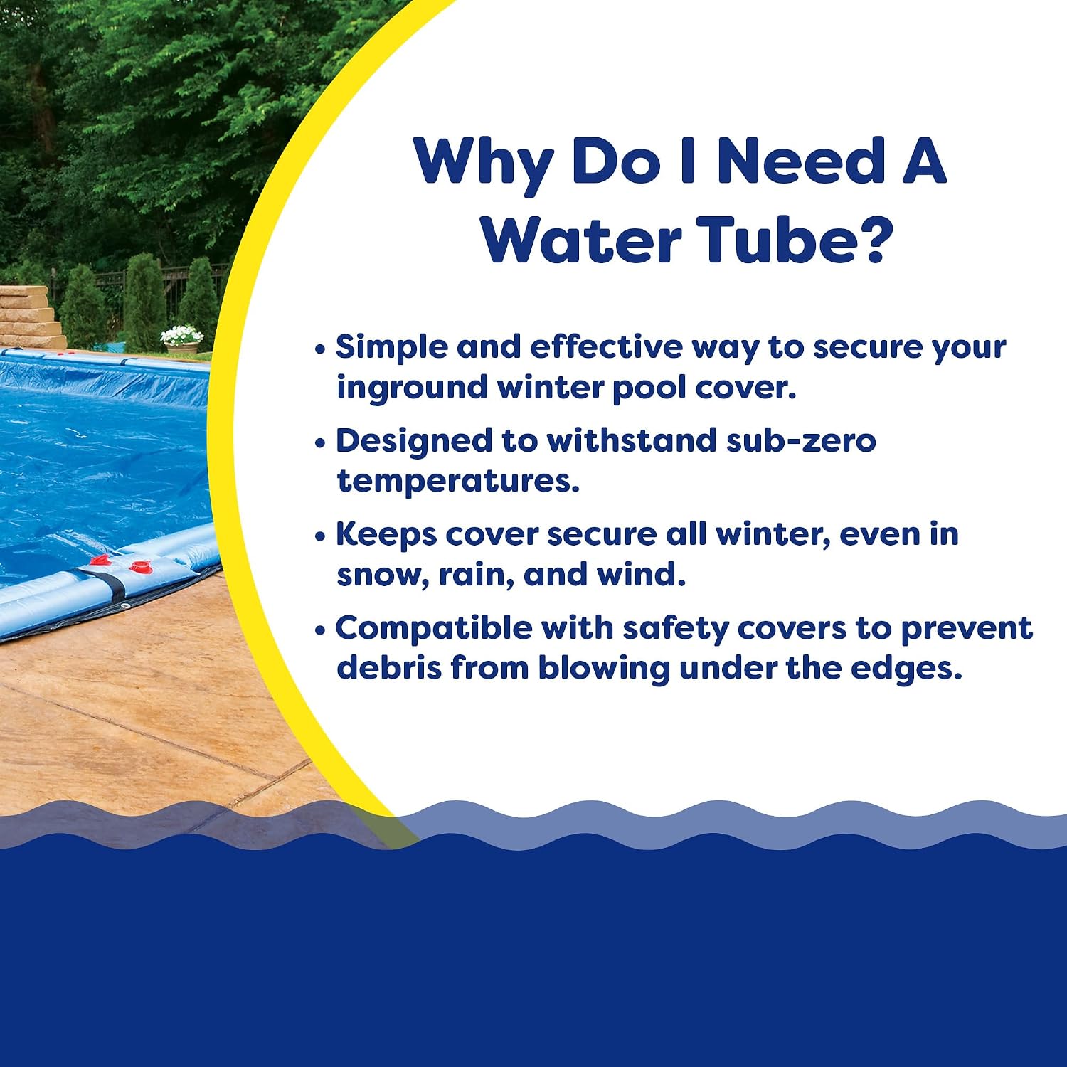 In The Swim Swimming Pool Winterization Bundle: Includes a 20'x40' Rectangle Economy Swimming Pool Winter Cover, 35k Gallon Pool Winter Closing Kit, and 12 Double Chamber 10' Water Tubes