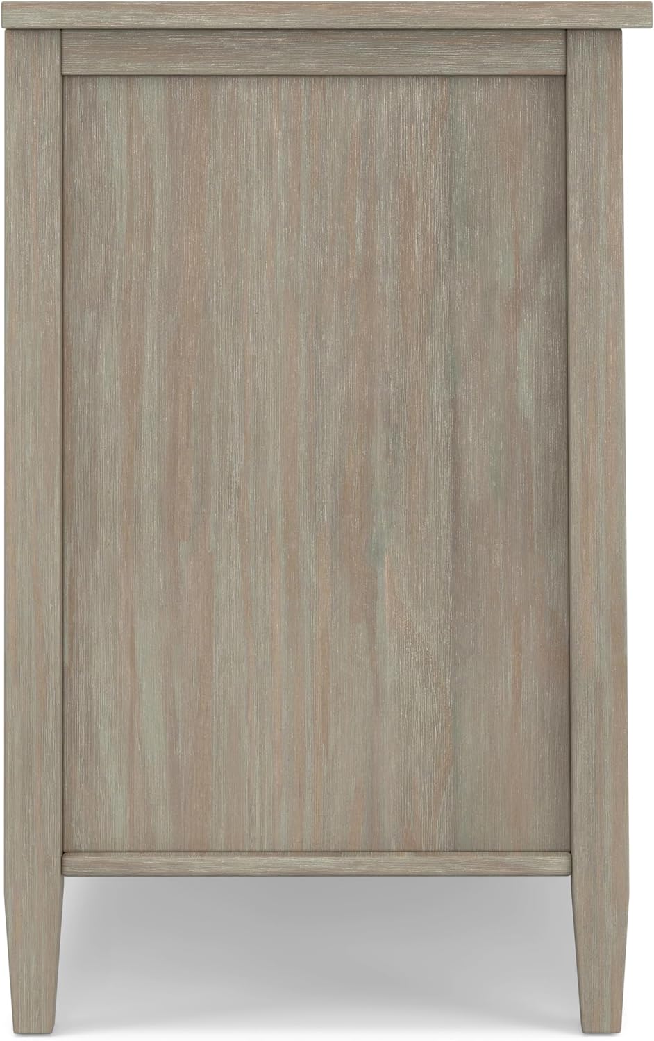 SIMPLIHOME Warm Shaker TV Stand - 47 inch Wide Solid Wood Media Console in Distressed Grey, Transitional Entertainment Center for TVs up to 50 Inches with 2 Cabinets, 2 Drawers, and Cord Management