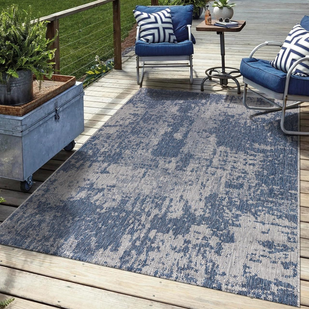 Keen Home Design Terrace Outdoor Area Rug - 9x12 Washable Indoor/Outdoor Rug for Patio, Kitchen, Balcony, Beach, Garden, Deck and Porch, Size: 8'10'x12'