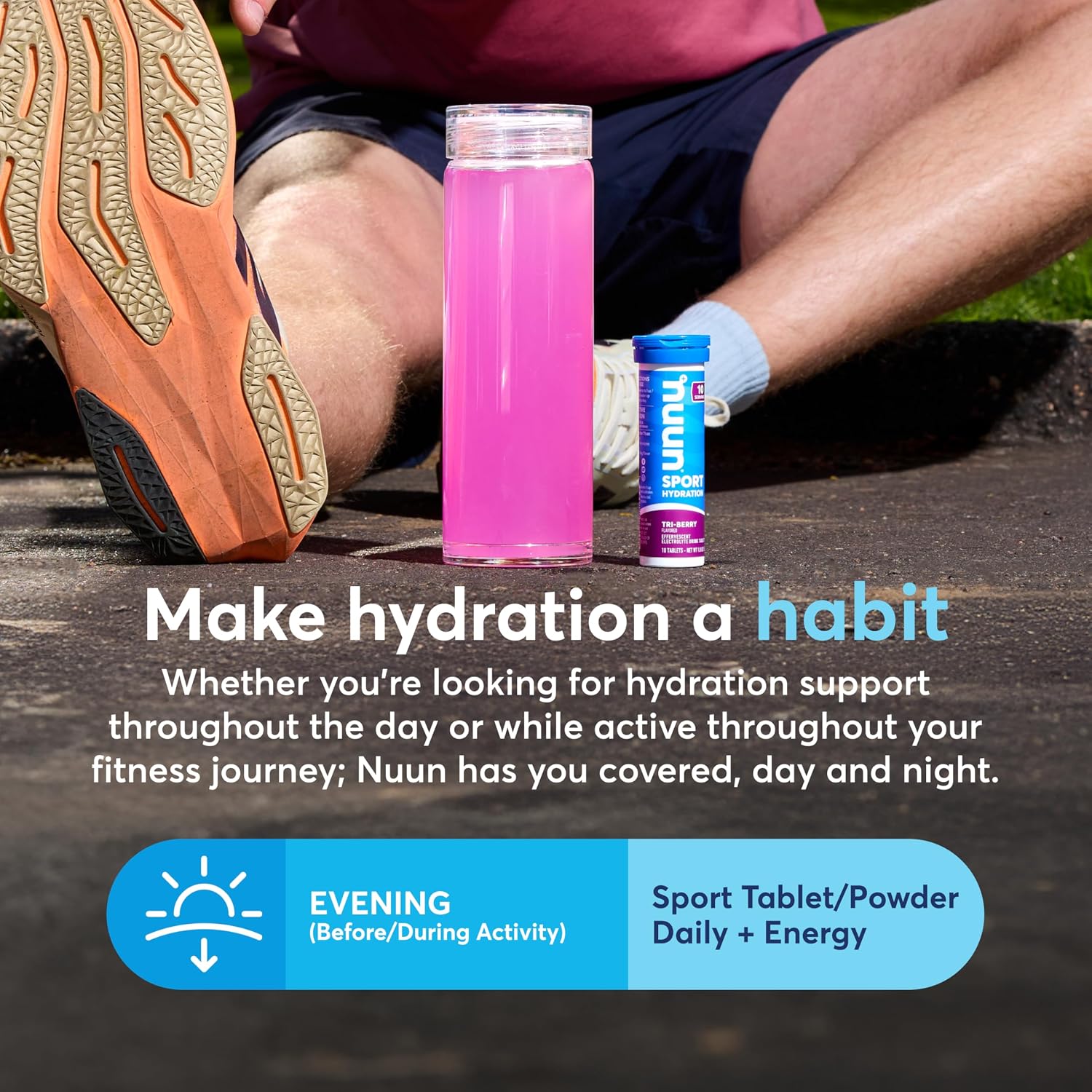 Nuun, Electrolyte Drink Tabs Tri Berry, 8 Count, 1.9 Ounce (Pack of 6)