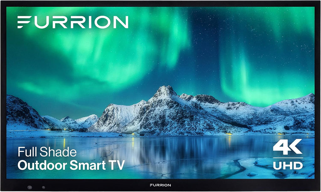 Furrion Aurora 43-Inch Full-Shade 4K LED Outdoor Smart TV - Weatherproof Outdoor Television w/ HDR10, Anti-Glare, 400-Nit LED Screen, Impact-Resistant Screen, External Antenna for Shaded Outdoor Areas