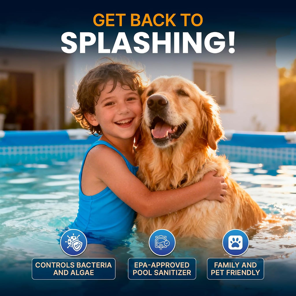 Pool Shark Swimming Pool Chlorine Tablets 80 lbs (2x40) 3-Inch Chlorine Tablets Slow-Dissolving 90% Active Chlorine Tabs Pool Chemicals for Inground Pools Above Ground Pools Saltwater Spa Hot Tub