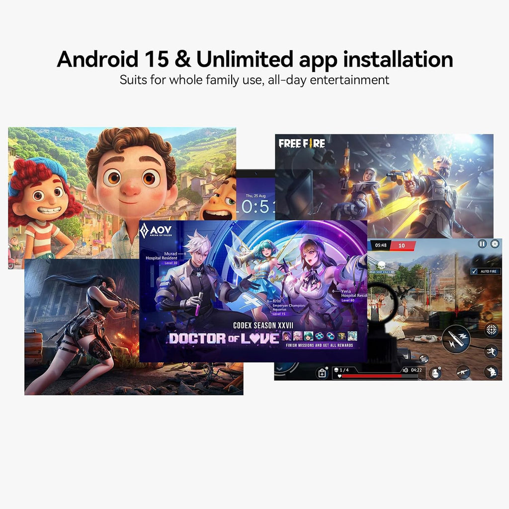 12 inch Android Tablet, 2K Display Android 15 Tablet, MTK G99 Octa-Core, 16GB 256GB 1TB Expansion, 2.4/5G WiFi, 21MP Camera, Widevine L1, Gemini AI 2.0, Tablets with Keyboard, Mouse, Case etc