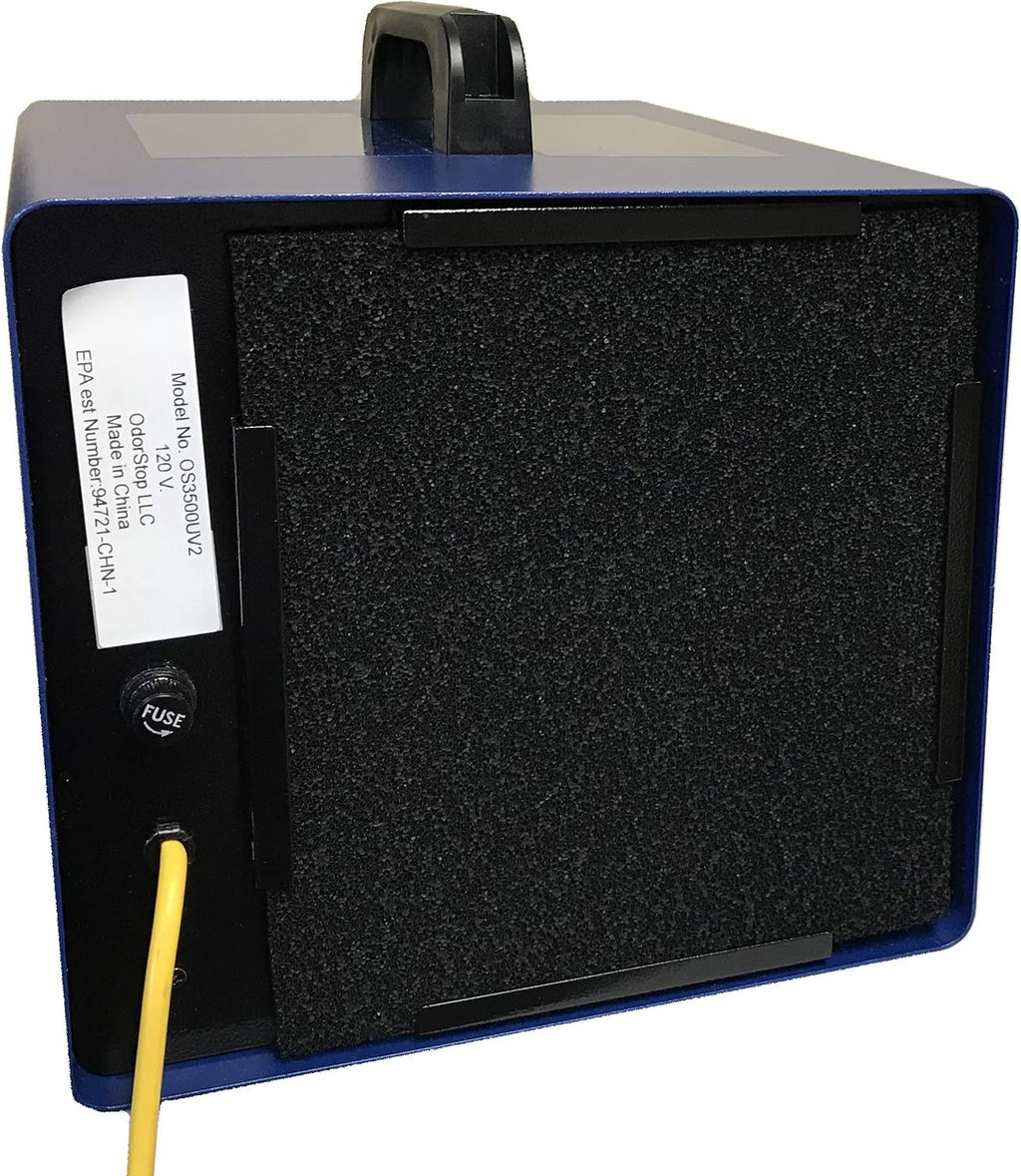 OdorStop OS3500UV2 Professional Grade Ozone Generator/UV Air Purifier for Areas of 3500 Square Feet+, For Deodorizing and Purifying Medium to Large Spaces Such as Homes and Offices