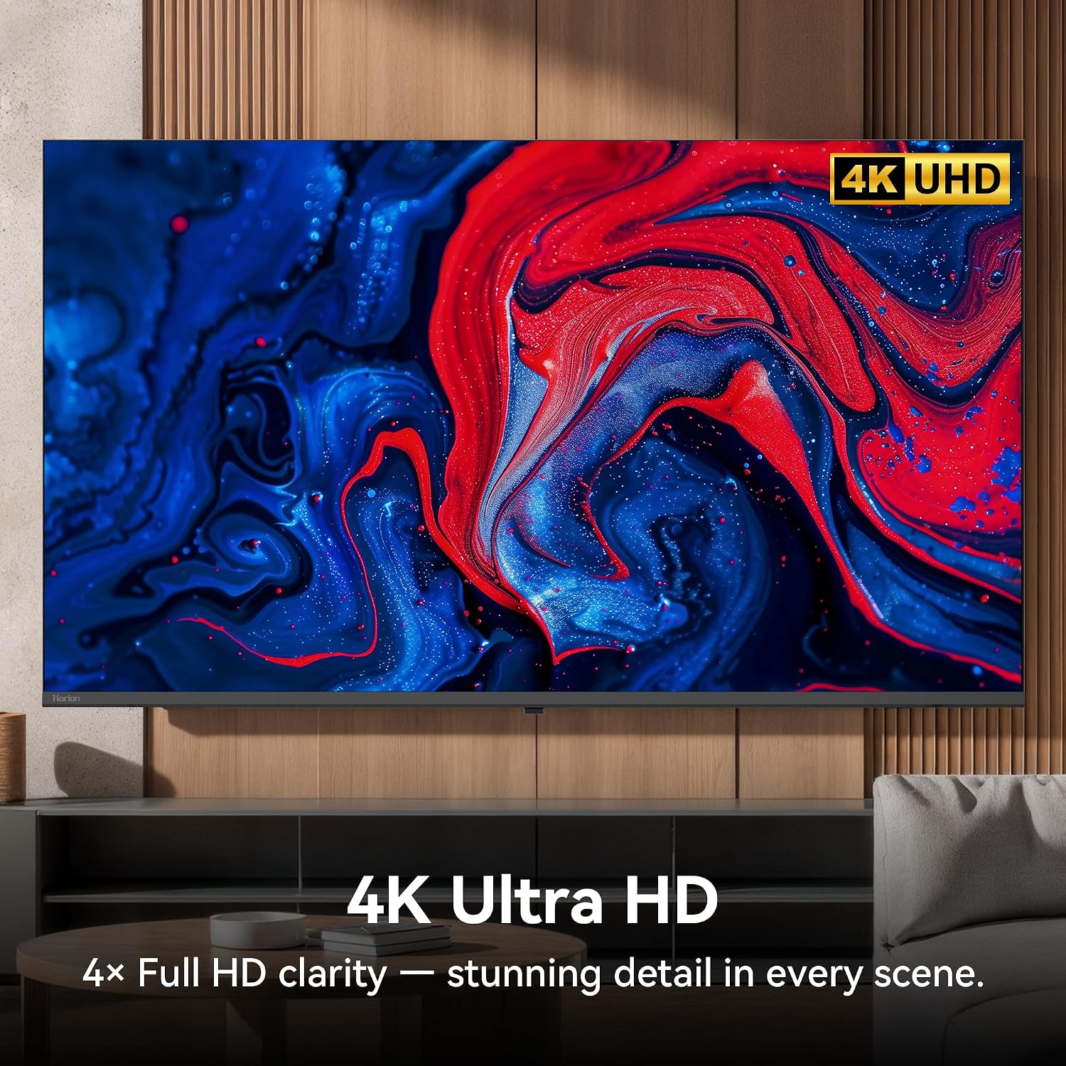 HORION 43 inch Smart TV, 4K UHD LED TV with WebOS 22, Ultra Slim Television with Mega Contrast, HDR10, Dolby Audio - Streaming Live, Bluetooth, Hdmi, WiFi ((P6D Series)