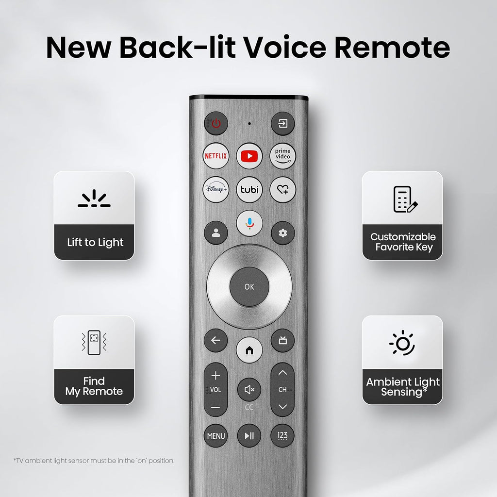 Hisense 75' Class U8 Mini-LED ULED 4K UHD Google Smart TV (75U8QG, 2025 Model) - QLED, Native 165Hz, VRR 288, Up to LD5600, 5000 Nits, HDR10+, Dolby Vision IQ · Atmos, IMAX Enhanced, 4.1.2 Ch Audio