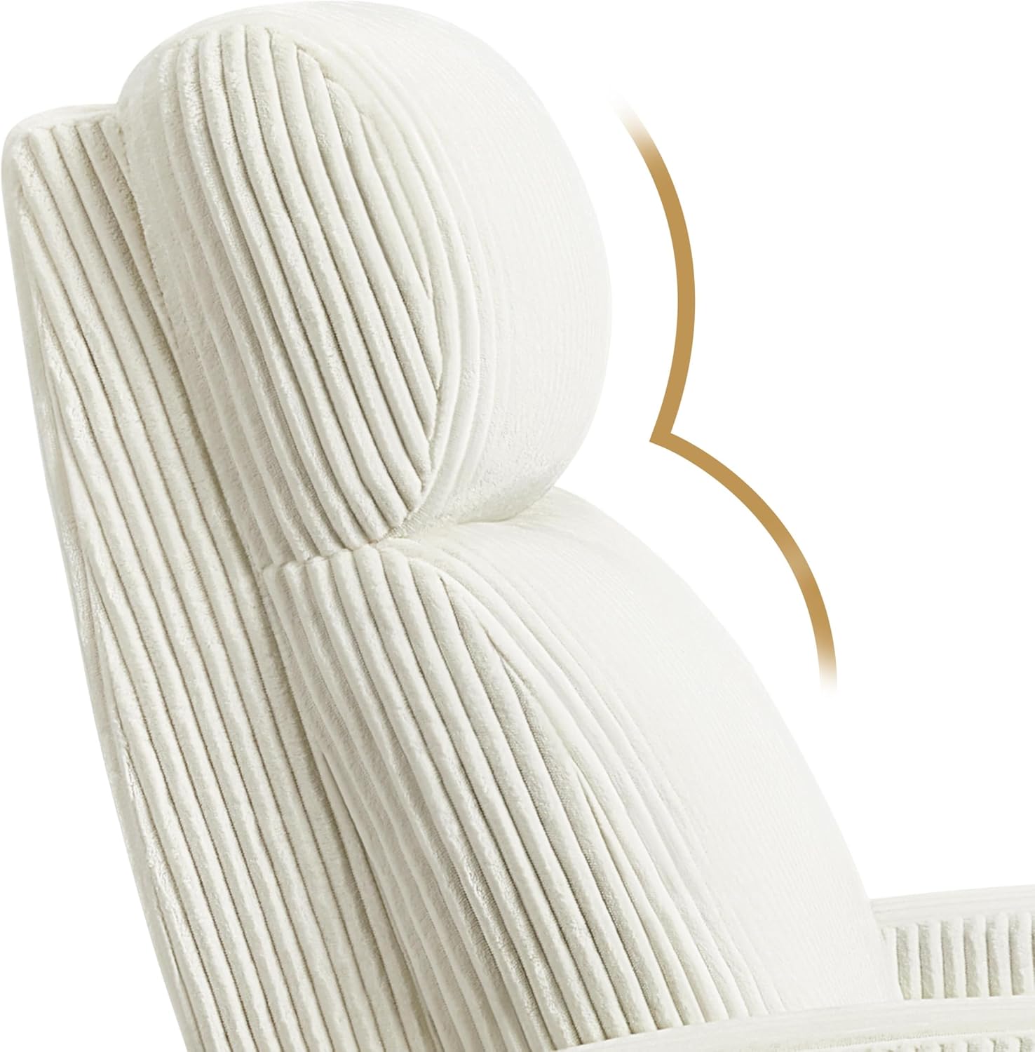 Yaheetech 2-Seat Corduroy Pushback Recliner Chair Living Room Chair with Thick Seat Cushion and Backrest Reclining Chair for Living Room Beige