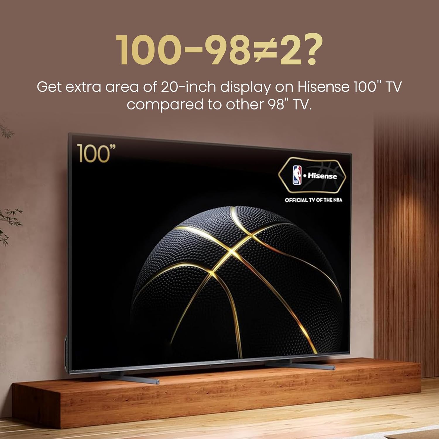 Hisense 100-Inch Class U7 Series ULED 4K UHD Google Smart TV (100U76N, 2024 Model) - QLED, Native 144Hz, Motion Rate 480, Dolby Vision, Full Array Local Dimming, Game Mode Pro, Alexa Compatibility