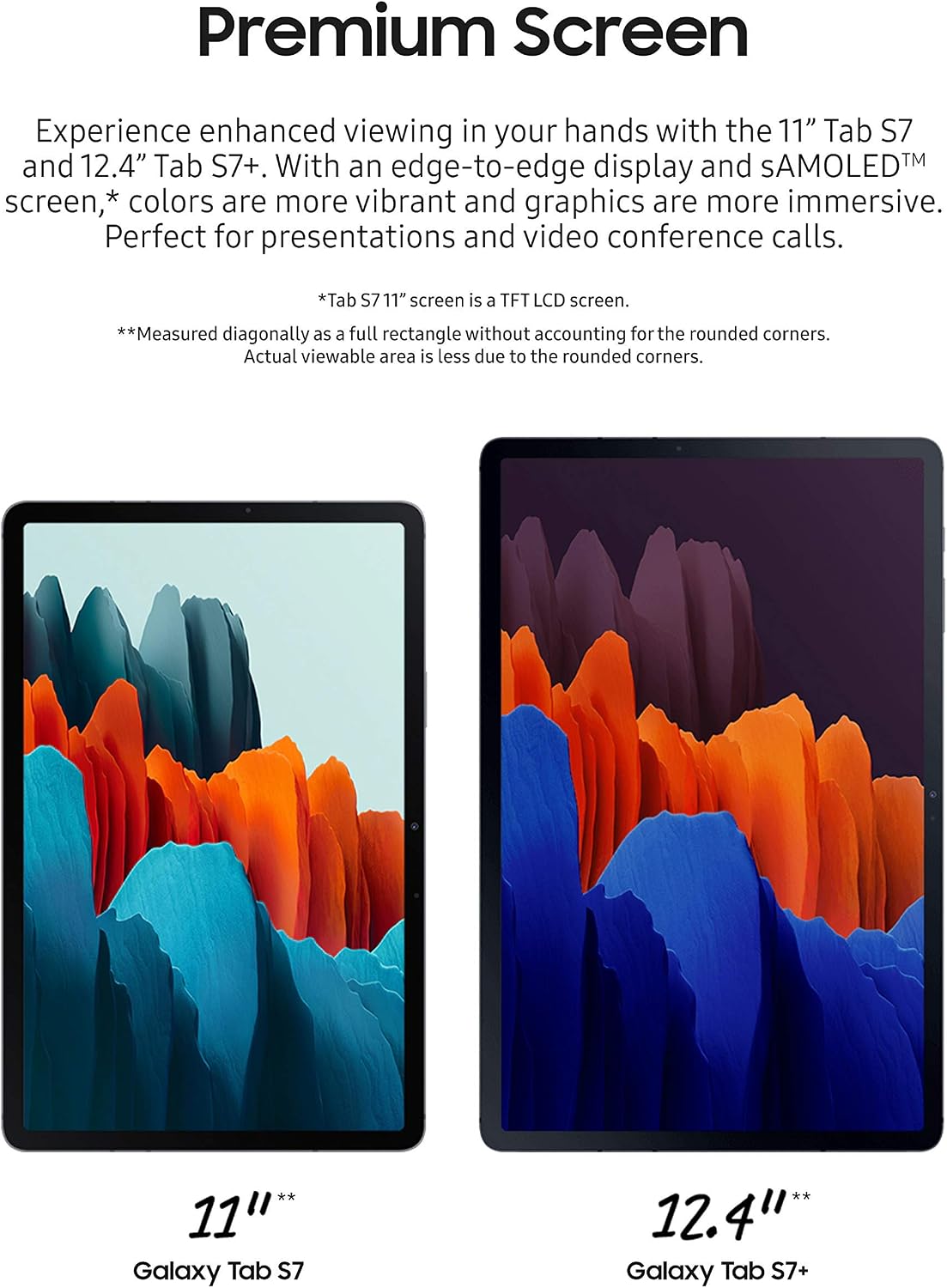 Samsung Galaxy Tab S7 (5G Tablet) LTE/WiFi (Verizon), Mystic Black - 128 GB (2020 Model - US Version & Warranty) - SM-T878UZKAVZW (Renewed)