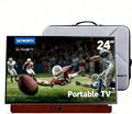 Skyworth 24-Inch Portable Smart TV with Protective Case, Battery Powered Outdoor TV, 1080P FHD, Google TV, HDR10, Dolby Audio, Chromecast, Ideal for Soccer, Sports, Football Game Day Bundle