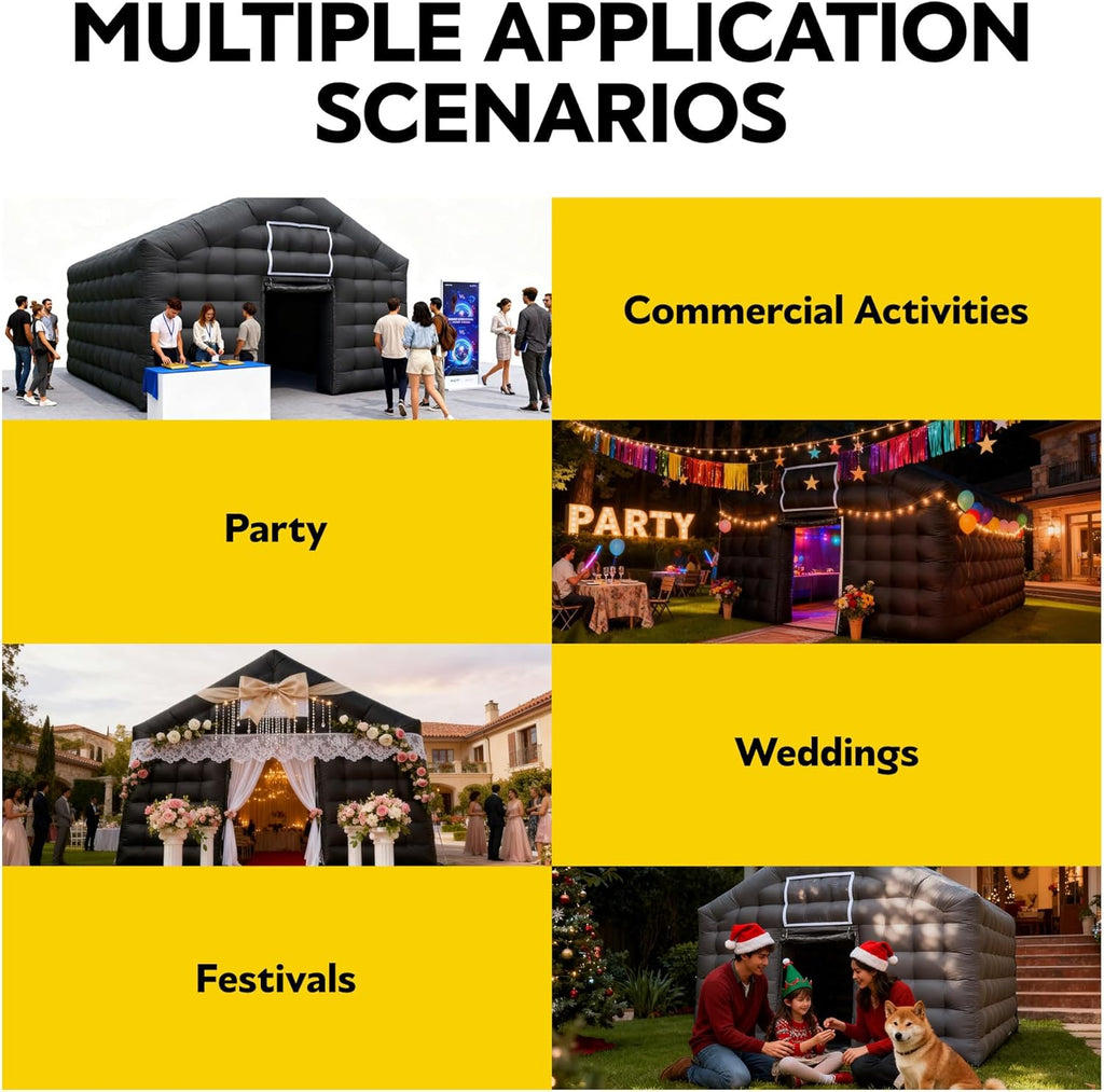 Party Tent Large,Large Gazebo Event House,Inflatable Outdoor Party Tent,for Birthday Party, School Camping, Disco Nightclub, Wedding Party (20FT)